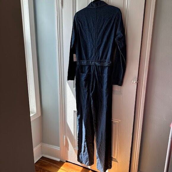 Forever 21 Overall Jumpsuit Womens Small Blue Denim Pockets Western Jeans NWT - Picture 9 of 11